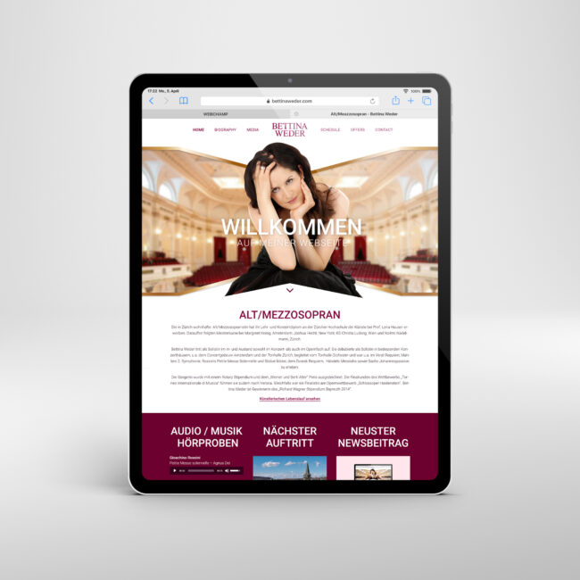 Bettina Weder Alt/Mezzosopranistin Homepage